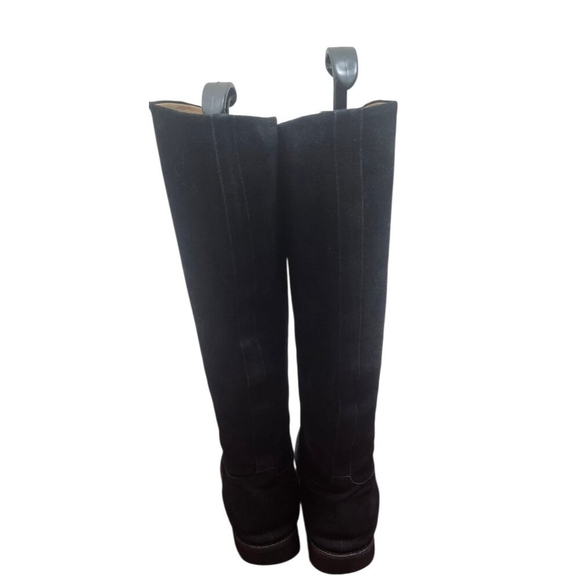 Gravati Black Suede Knee High Boots Vibram Gumlite Sole Classic Riding Style 9M - Picture 7 of 15
